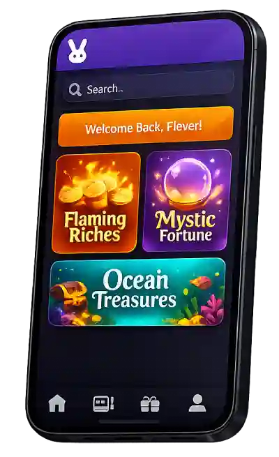Slot Bunny Casino AU mobile app interface on smartphone for online casino Australia